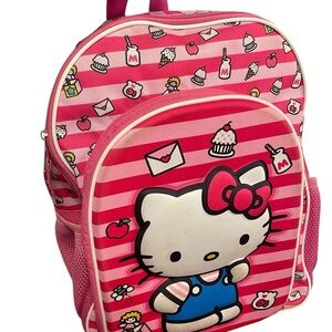 Hello Kitty Pink Backpack with Stripes
